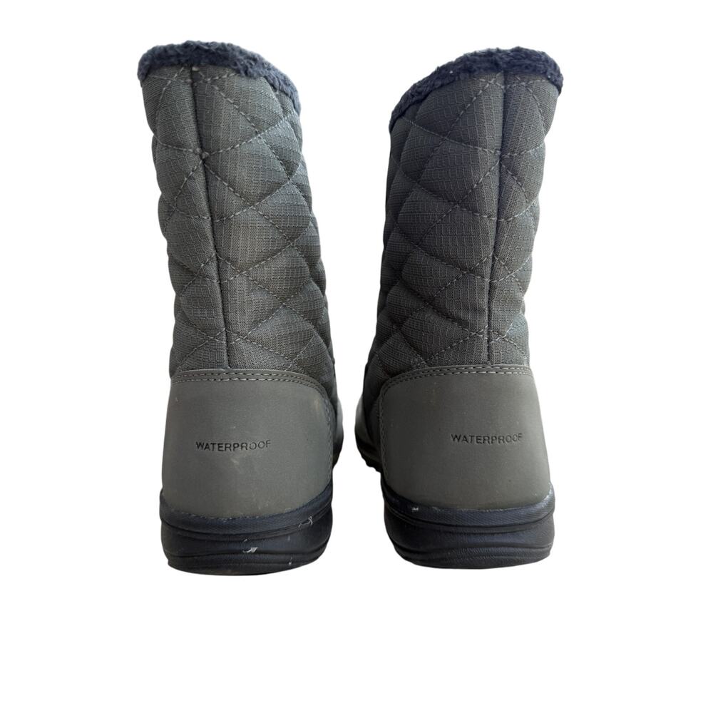 ❄️ Columbia Women’s Gray Suede Quilted Winter Boots Size 6 Fleece Lined - Picture 4 of 6